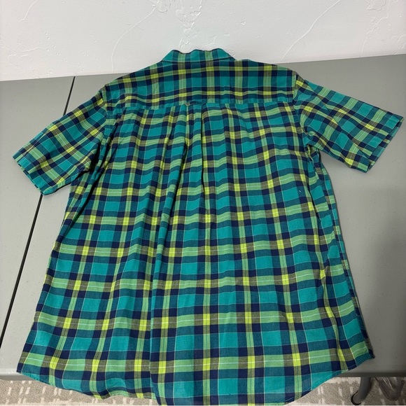 Pendleton Seaside Men's Plaid Large Short Sleeve Button Front Casual Shirt FLAW - Picture 10 of 10